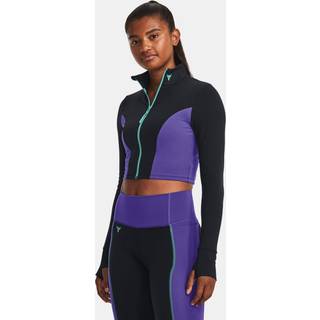 Langærmet T-shirt Under Armour Pjt Rck LetsGo Crop FZ-BLK 1380194-001 Størrelse L