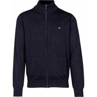 Fynch-Hatton Herren Cardigan blau unifarben