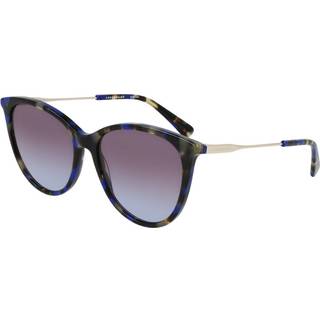 LONGCHAMP Kvinde LO746S 430 Solbriller Acetat Havana Blå Geometrisk Normal Normal