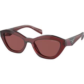 Prada PR A02S 18O80B 52 Solbriller Kvinder Burgunder - Transparent Burgundy - 52mm