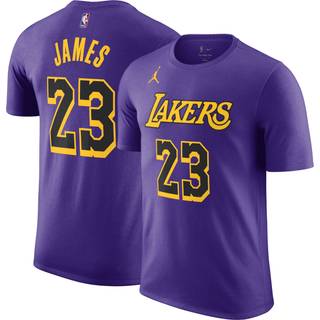 Jordan NBA LA Lakers James #23 Statement T-Shirt, Lilla - XXL