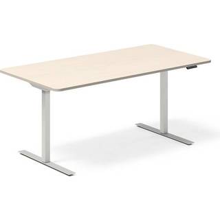 Hæve-sænkebord DNA, Birk 1600x800 mm 2-ben/Alugrå