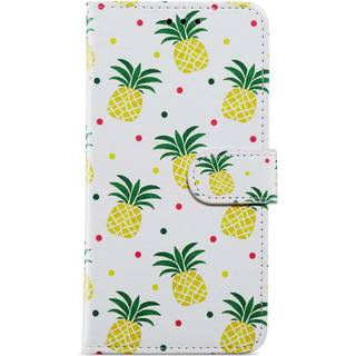 Honor 90 Lite Kunstlæder Flip Cover m. Pung og Strop - Ananas