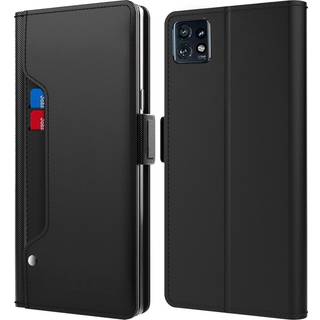 SKALO Motorola Edge 40 Pro 5G Kortholder Mirror Flip Cover - Sort
