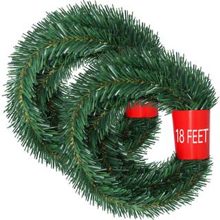 Lvydec 36 fod julegarland 2 strenge kunstig fyrretr?skarland bl?d gr?nhed Garland til ferie bryllupsfest dekoration udend?rs/indend?rs brug