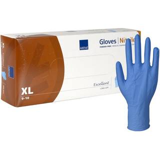 Nitrilhandske Lang Blå XL 100 stk Pudderfri Cat III Excellent