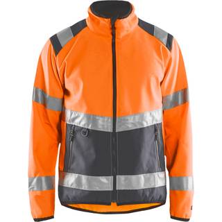 Blåkläder 4877 High Vis Light Softshell Jakke / High Vis Light Softshell Arbejdsjakke - 4XL - High Vis Orange/Mellemgrå