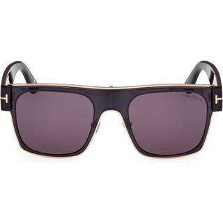 Tom Ford FT1073 EDWIN 01A 54 Solbriller Mænd Black - Shiny Black On Gold - 54mm