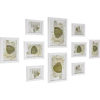 Songmics -billedrammer sæt med 10 fotorammer - to 8 "x 10", fire 5 "x 7", fire 4 "x 6", hvid