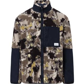 Oversized Jaquard Sherpa Jacket M 9926 Brown AOP (S)