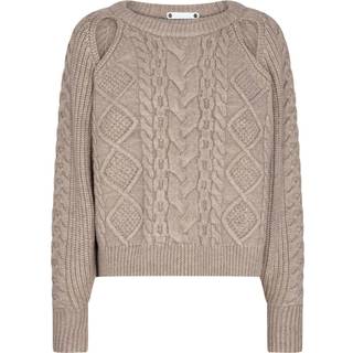 New Row Cable Striktrøje, Champagne, XL