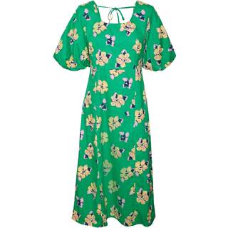 Vero Moda dame kjole VMLIVA - Bright Green Big Flower - XS