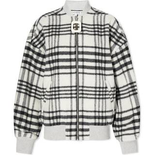 JW Anderson Checked wool-blend bomber jacket - black - XXS