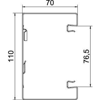 Obo Installationskanal 70x110 stål hvid