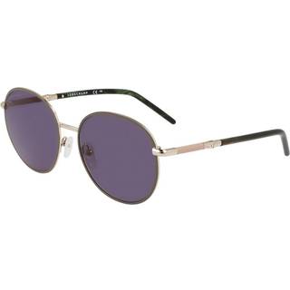 LONGCHAMP Kvinde LO171S 708 Solbriller Metal Guld Grå Rund Normal Normal