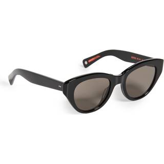 Garrett Leight DOTTIE SUN BIO-BK/SFGRY 49 Solbriller Kvinder Black - Bio Black - 49mm