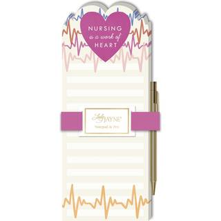 Lady Jayne Diecut Notepad med Pen Nurse Heart Lines (13053)