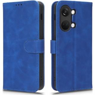 SKALO OnePlus Nord 3 5G / Ace 2V Matt PU-læderpungetui - Blå