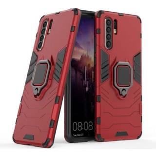 Huawei P30 Pro fingerrings kickstand hybrid etui - Rød