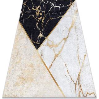 MIRO 52103.801 tæppe skal vaskes Marmor, geometrisk skridsikker - guld 120x170 cm
