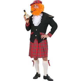 Schotten Kostüm mit Kilt & Mütze S