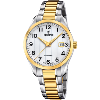 Festina - Herre ur SWISS MADE i bicolor med lænke Ø38