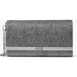 MK Mona Large Glitter Chain Mesh Clutch - Silver - Michael Kors - ONE SIZE