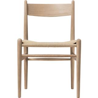 Carl Hansen - CH36, Vitoljad Ek, Naturflätat papperssnöre - Spisebordsstole - Hans J. Wegner - Træ farvet - Papir/Træ