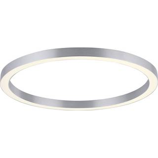 LED-loftlampe PURE Lines, Ø 70 cm, sølv, CCT, fjernbetjening