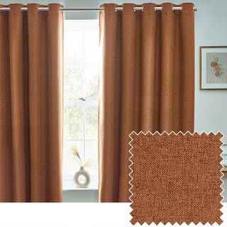 Furn furn. Brick Dawn 100% Blackout Thermal Eyelet Curtains