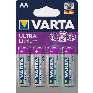 Varta Ultra Lithium AA Mignon / LR6 Batterier 4er Blister