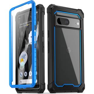 Poetic Guardian Series-sag designet til Google Pixel 7 5G med indbygget skærmbeskyttelsesarbejde med fingeraftryks-id Fuldkrops hybrid stødbestan