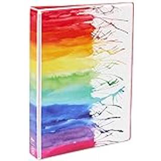 Avery Amy Tangerine Designer Collection Mini Binder 5.5 """" X 8.5 """" 1 tommer Round Rings Watercolor Rainbow 1 Mini 3 Ring Binder (18713)
