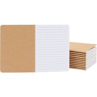 12-pakke Kraft Paper Notebooks A6 St?rrelse 4x6 i skrivning Journal med 80 foret sider notebook s?t til studerende, der skriver klassev?relset re