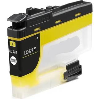 Brother LC424Y gul blækpatron - Kompatibel