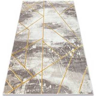 Tæppe CORE 1818 Geometrisk - strukturelt, to niveauer af fleece, elfenben / guld 160x220 cm
