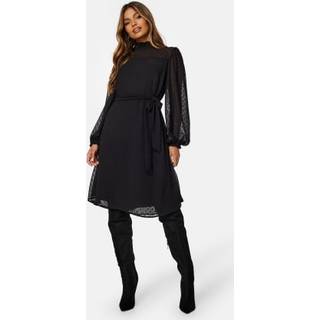 Happy Holly Pavlina Dobby Dress Black 32/34