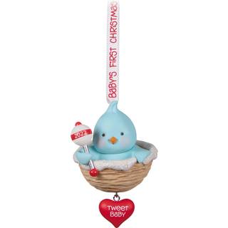 Hallmark keepsake plast jul ornament 2022 ?r-dateret baby drenge f?rste julebl? fugl