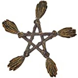 Nemesis nu B1866F6 Broomstick Wall Plaque 19 cm brun polyresin En st?rrelse