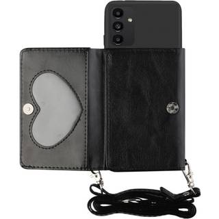 SKALO Samsung A34 5G TPU Cover med Heart Wallet - Sort