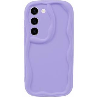 Samsung Galaxy S21 Fleksibelt Plastik Bagside Cover m. Bølget Kanter - Lilla