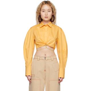 Jacquemus La Chemise Plidao cotton poplin shirt - yellow - S