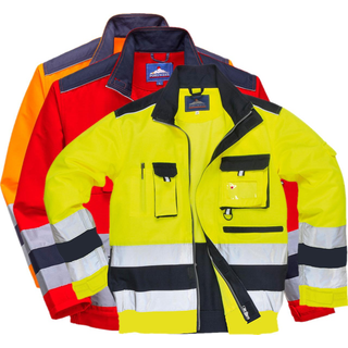 Lille hi-vis jakke - Gul/Marine (Størrelse: M)