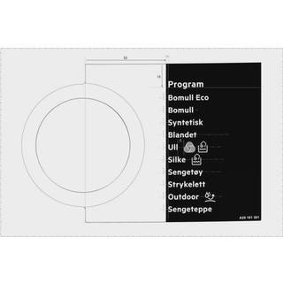 Electrolux programplade, knap, klæbestof 140201613019