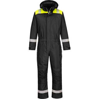 Hi-vis helkedeldragt- Sort/Gul (Størrelse: S)
