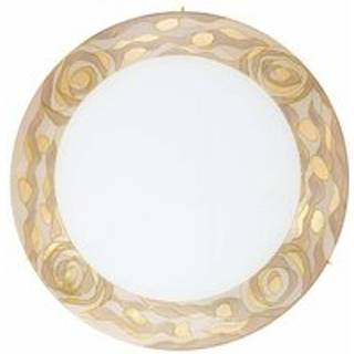 Kolarz Serena loftlampe, cremefarvet, Ø 40 cm, metal/glas