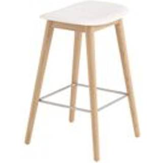 Muuto Fiber Barstol  Hvid Træ Uden Ryglæn | Muuto Variant: 65 cm