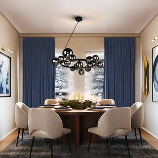 Schuller Valencia Glas hængelampe Astros, Sort, Stue/spisestue, Metal