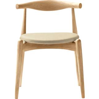 Carl Hansen - CH20, Klarlackad Ek, Lädergrupp B Thor - 300 - Spisebordsstole - Hans J. Wegner - Træ farvet - Træ