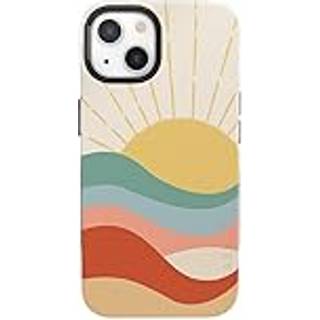 Casely iPhone 14 Sag | Her kommer solen | Cute ColorBlock Sunset | Kompatibel med MagSafe